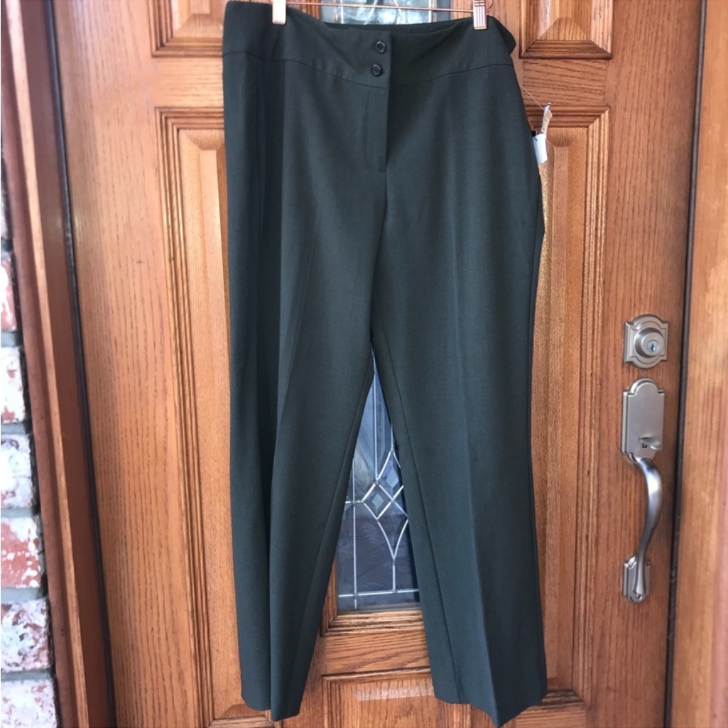 Slimming Solution Heather Olive Slacks